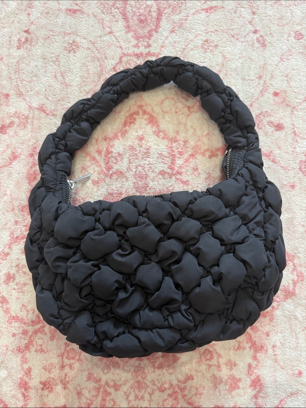 ARITZIA BABATON Quilted Bubble Shoulder Bag - Black